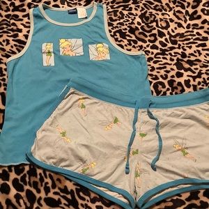 Tinker bell tank top and short set